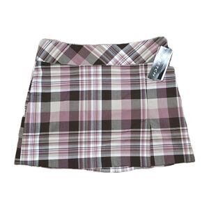 Vtg 90s Plaid Mini Skirt Size 9 Pink Preppy School Girl Grunge Punk Y2K NEW